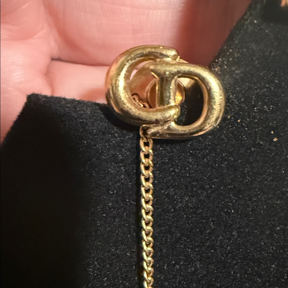 Dior Authentic Silver and Gold Cufflinks with Tie Pin - Picture 3 of 7